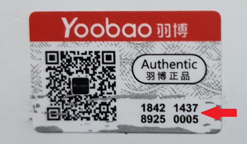 Tem chống giả Yoobao